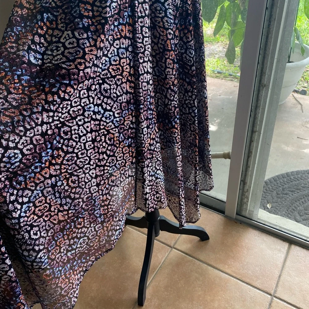 Kensie Pink and Black Sleeveless V-Neck Sundress - Picture 4 of 6